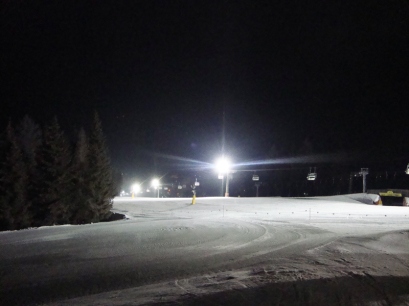 Die Skipiste vom Skigebiet Haunold bei Nacht - Nachtskifahren in Innichen